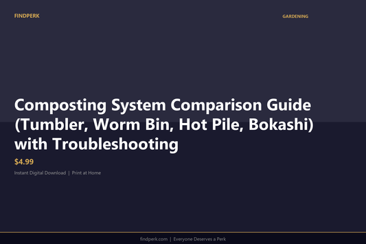 Composting System Comparison Guide (Tumbler, Worm Bin, Hot Pile, Bokashi) with Troubleshooting