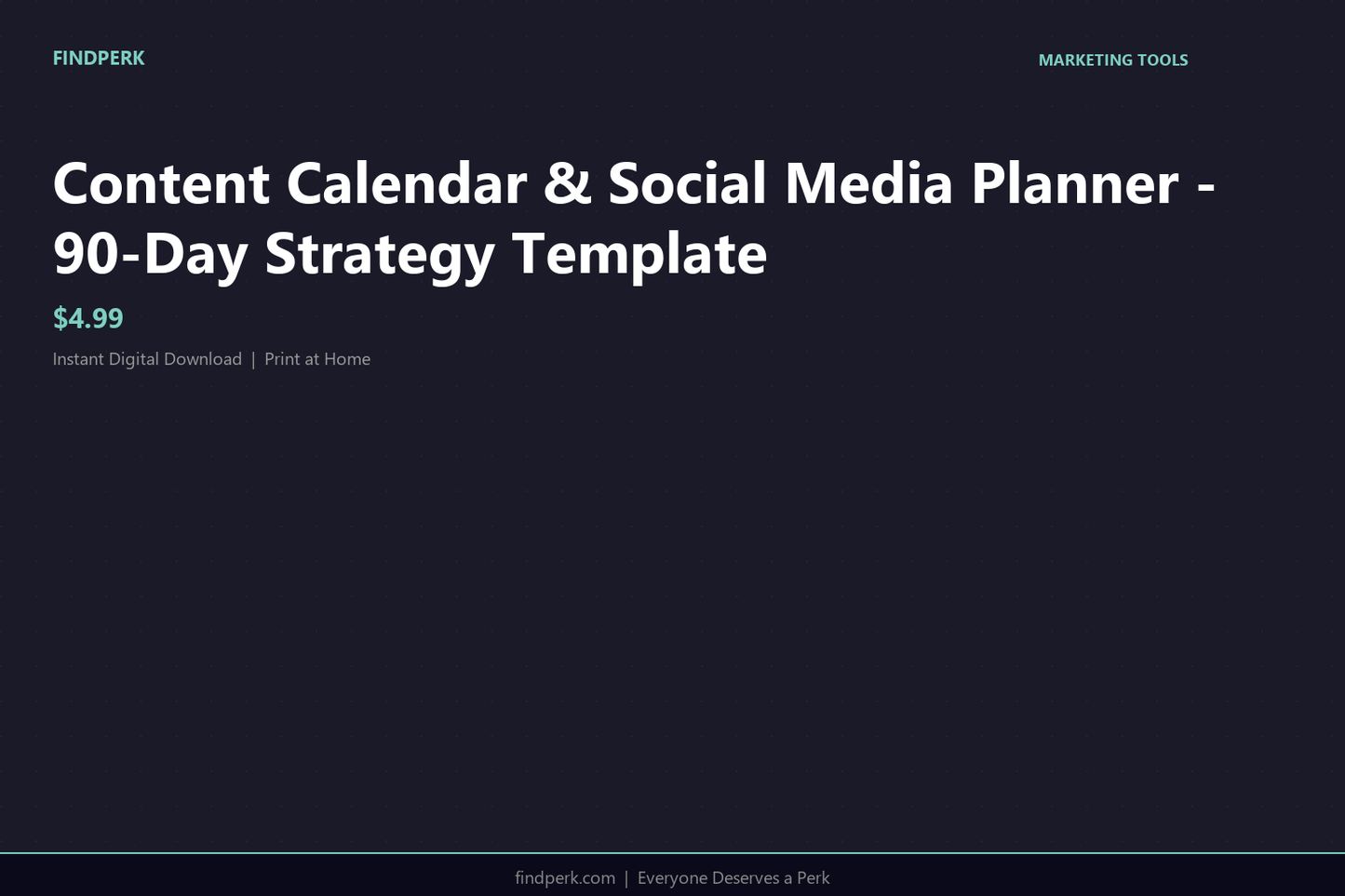 Content Calendar & Social Media Planner - 90-Day Strategy Template