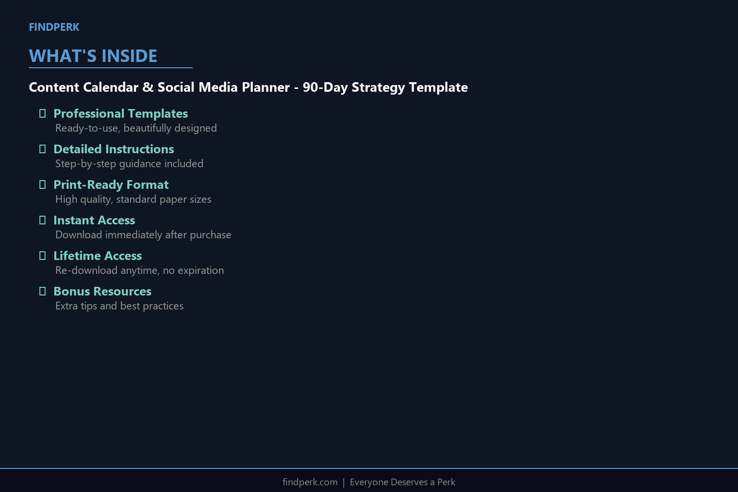 Content Calendar & Social Media Planner - 90-Day Strategy Template