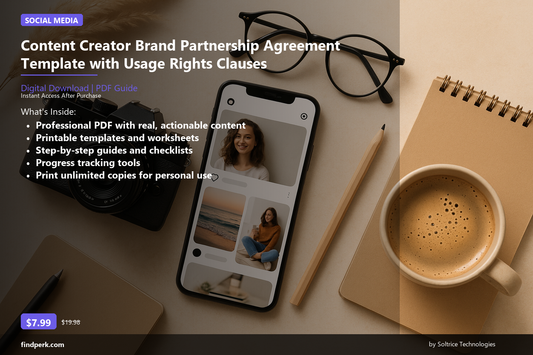 Content Creator Brand Partnership Agreement Template with Usage Rights Clauses - Cover