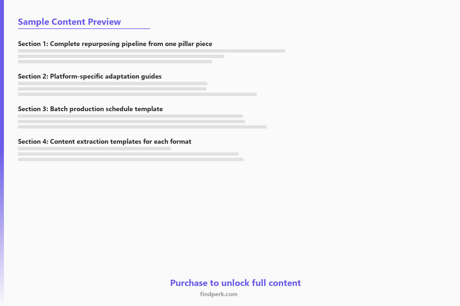 Content Repurposing Workflow Template: Blog to Social to Email to Video Pipeline - Content Preview