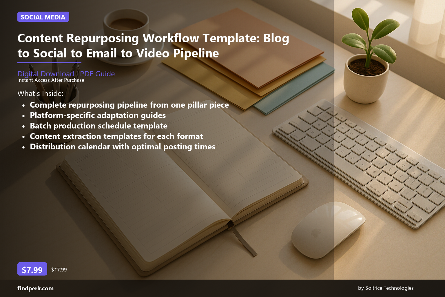Content Repurposing Workflow Template: Blog to Social to Email to Video Pipeline - Cover