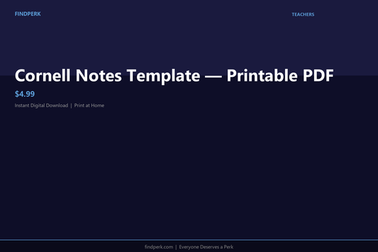 Cornell Notes Template — Printable PDF