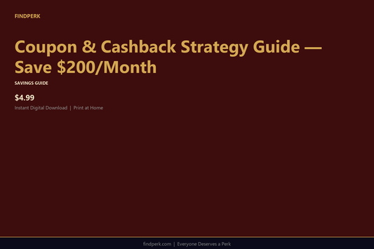 Coupon & Cashback Strategy Guide — Save $200/Month
