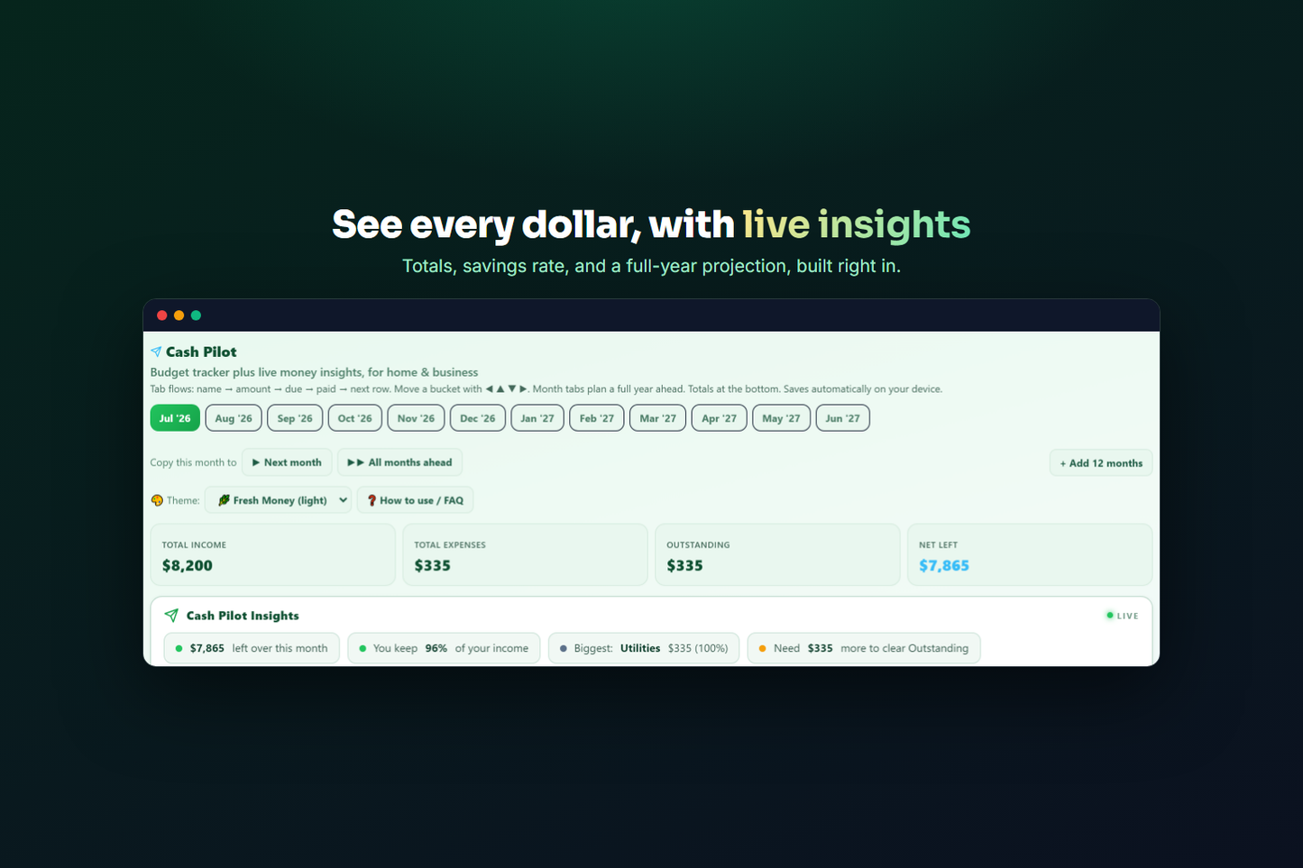 Cash Pilot - AI Budget Tracker & Money Planner