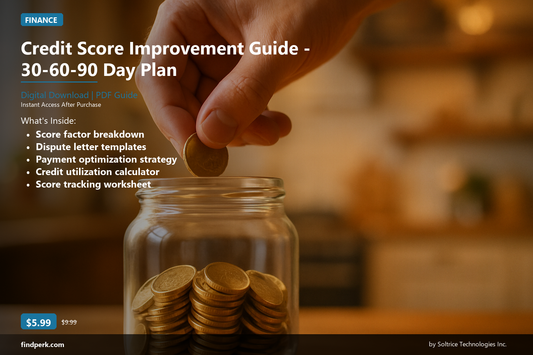 Credit Score Improvement Guide - 30-60-90 Day Plan