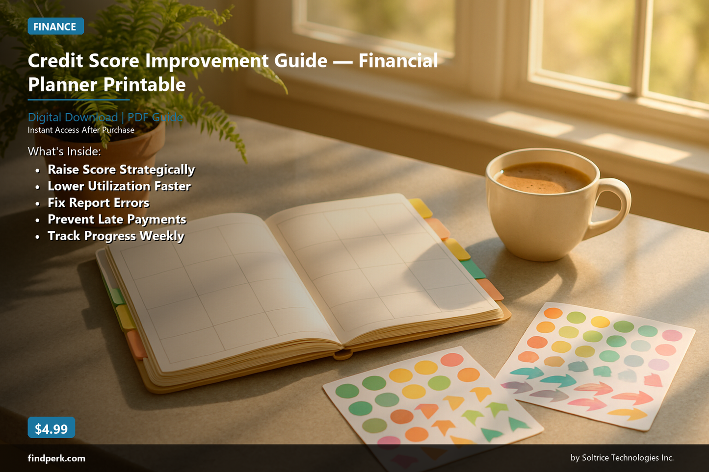 Credit Score Improvement Guide — Financial Planner Printable