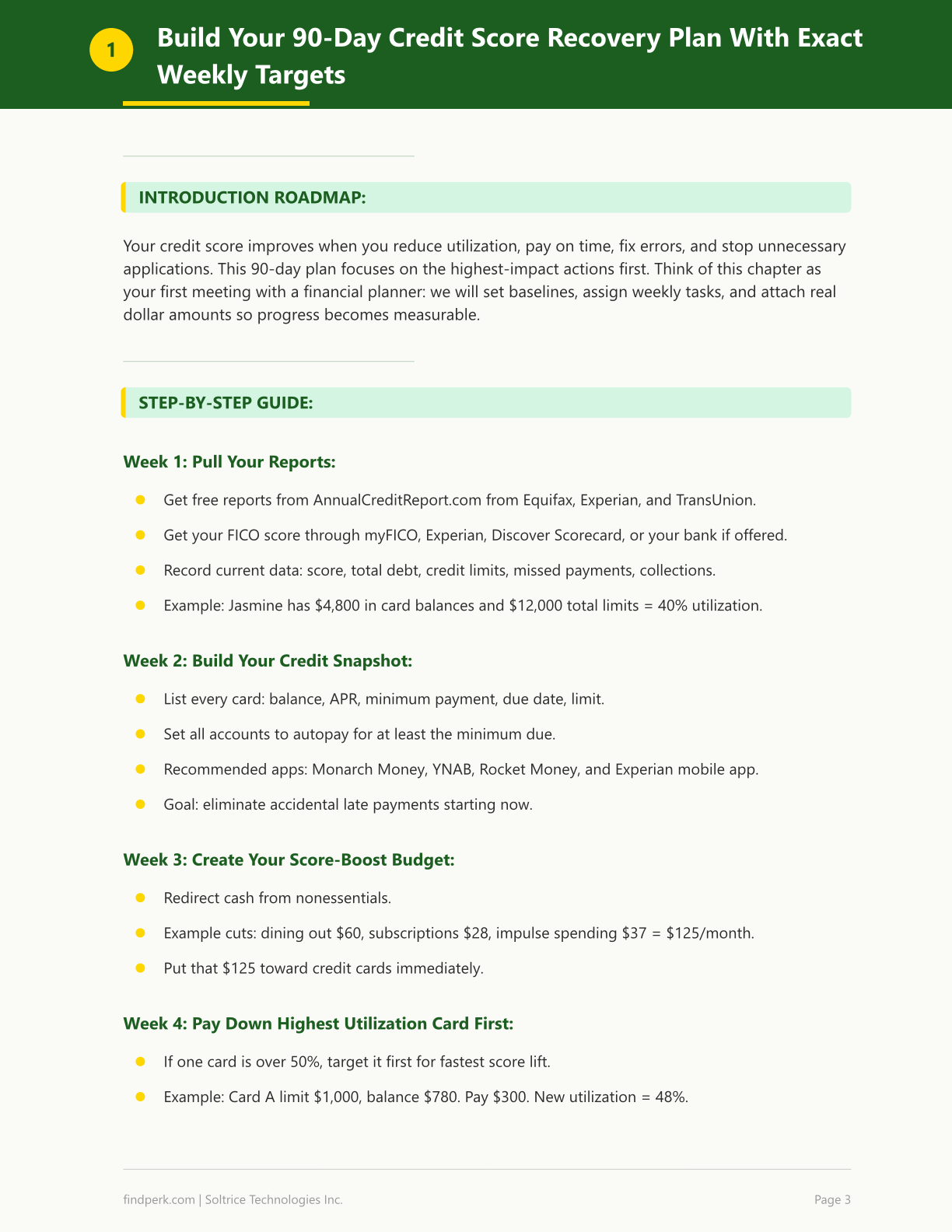 Credit Score Improvement Guide — Financial Planner Printable