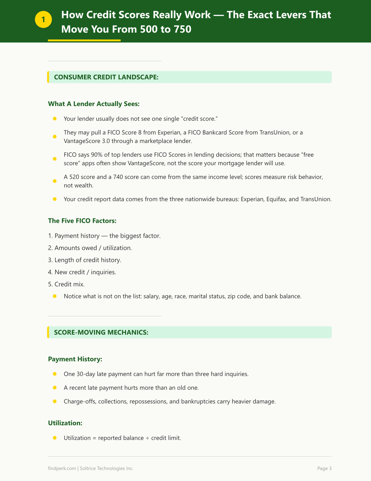 Credit Score Repair Playbook - From 500 to 750