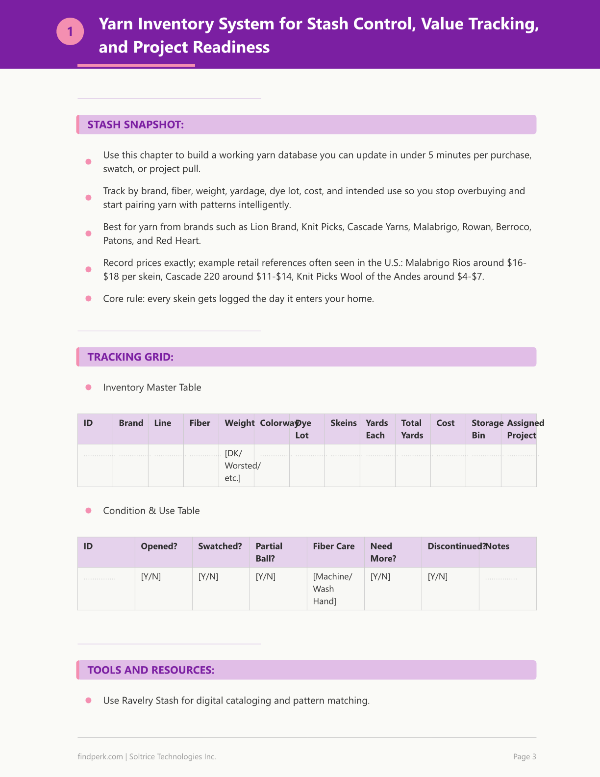 Crochet & Knitting Project Planner - Pattern Tracker, Yarn Inventory & Stitch Journal