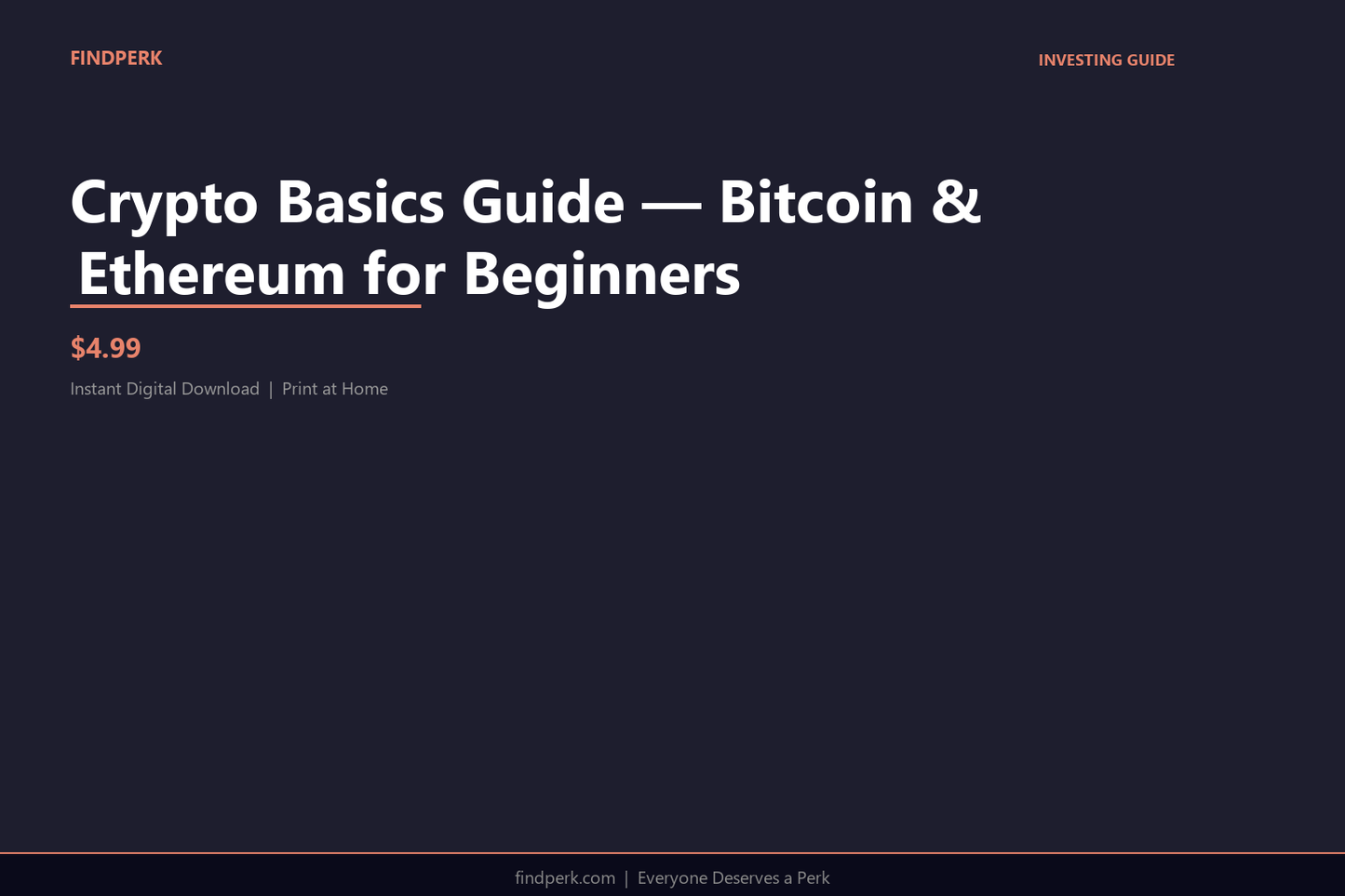 Crypto Basics Guide — Bitcoin & Ethereum for Beginners