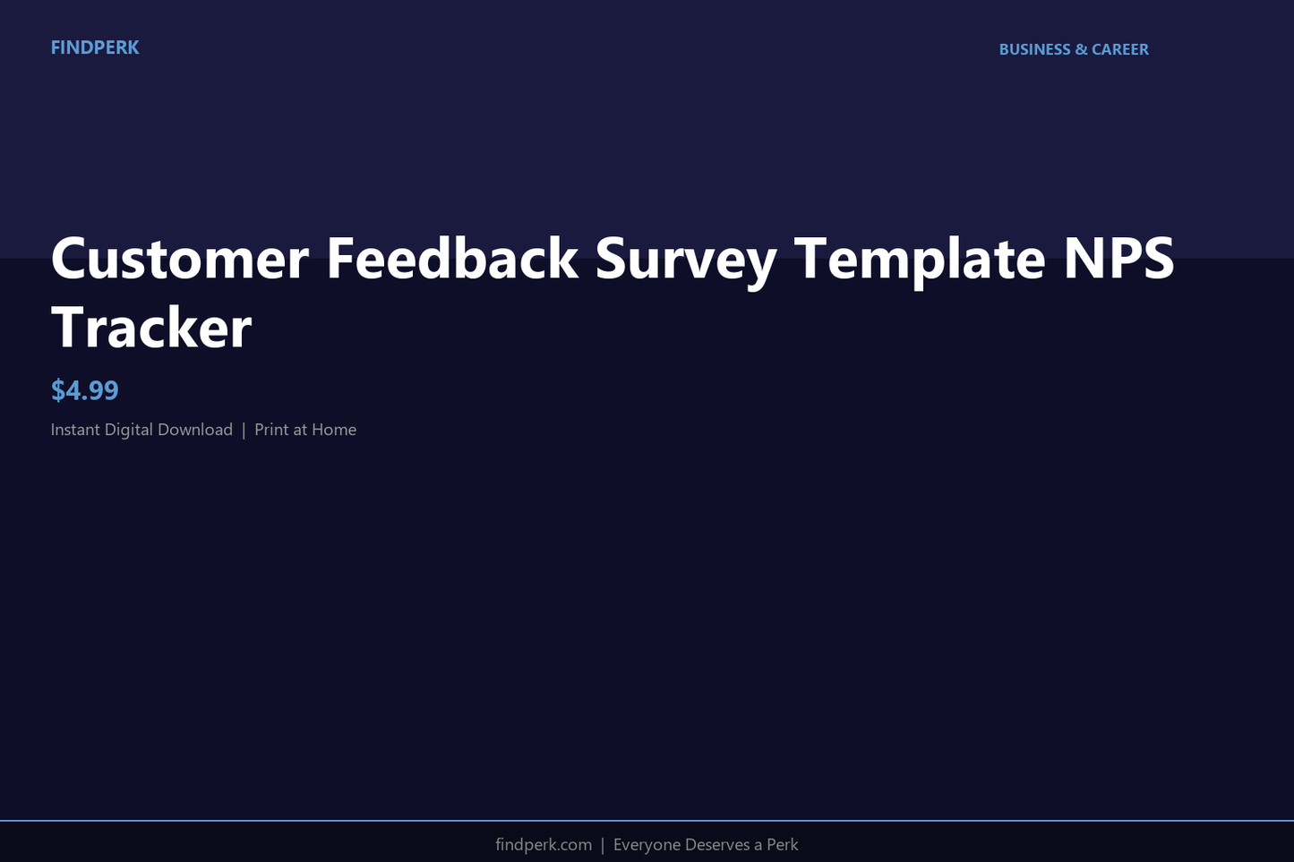 Customer Feedback Survey Template NPS Tracker