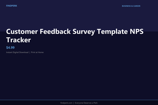 Customer Feedback Survey Template NPS Tracker