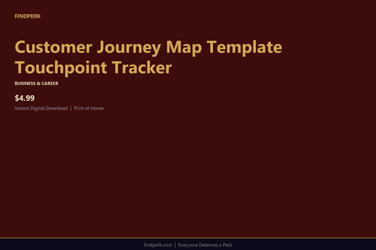 Customer Journey Map Template Touchpoint Tracker