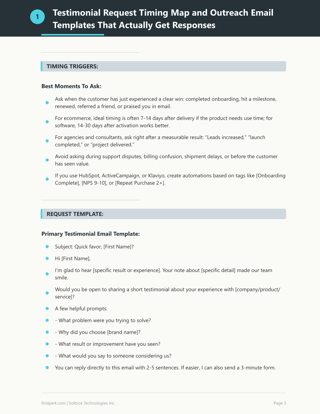 Customer Testimonial Collection System with Request Email Templates and Display Layouts