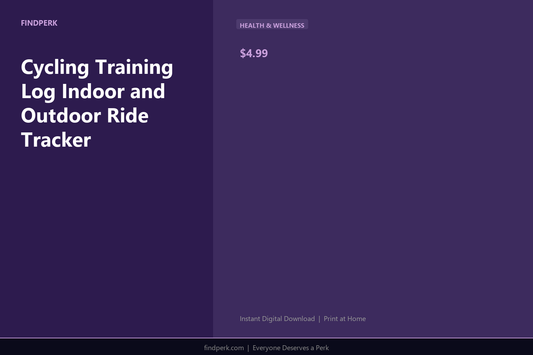 Cycling Training Log Indoor and Outdoor Ride Tracker
