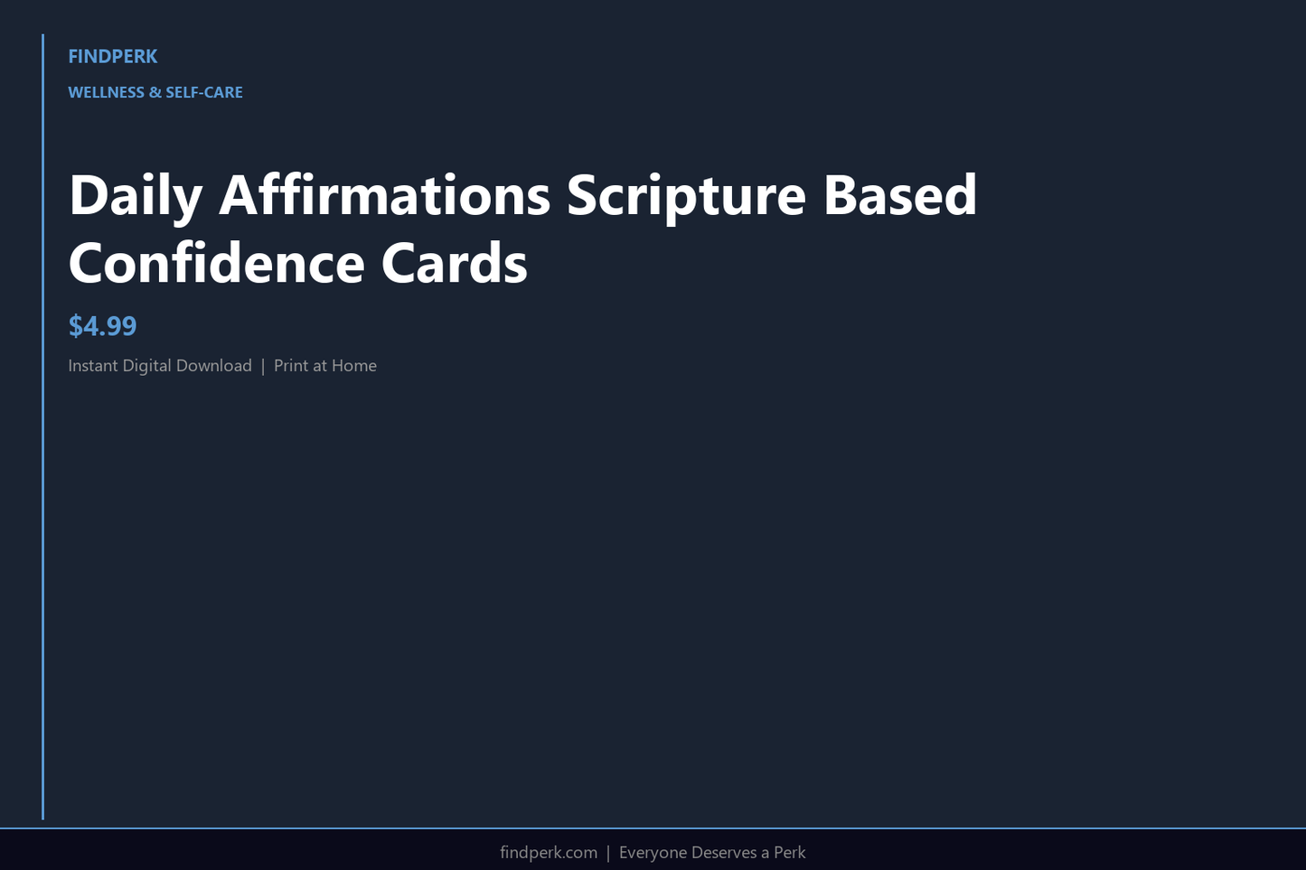 Daily Affirmations Scripture Based Confidence Cards