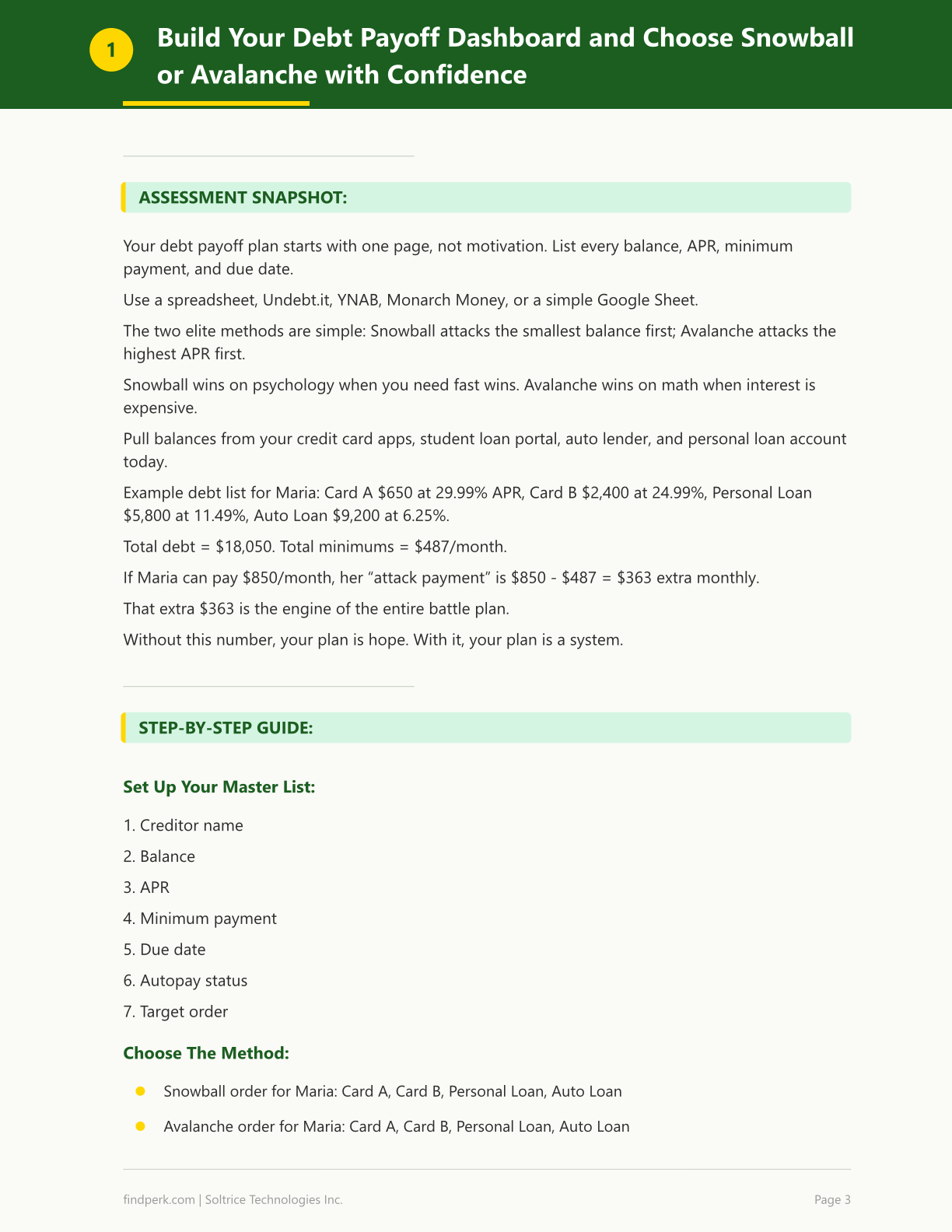Debt Payoff Battle Plan - Snowball & Avalanche Calculator