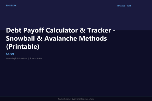 Debt Payoff Calculator & Tracker - Snowball & Avalanche Methods (Printable)