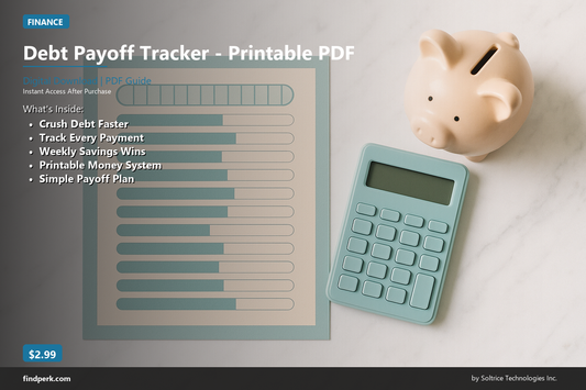 Debt Payoff Tracker - Printable PDF