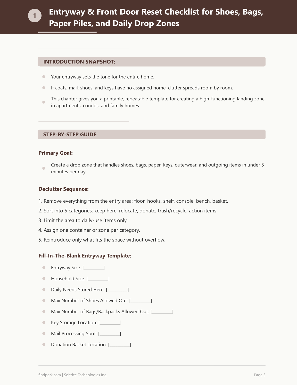 Decluttering Checklist Room By Room — Home Organization Printable