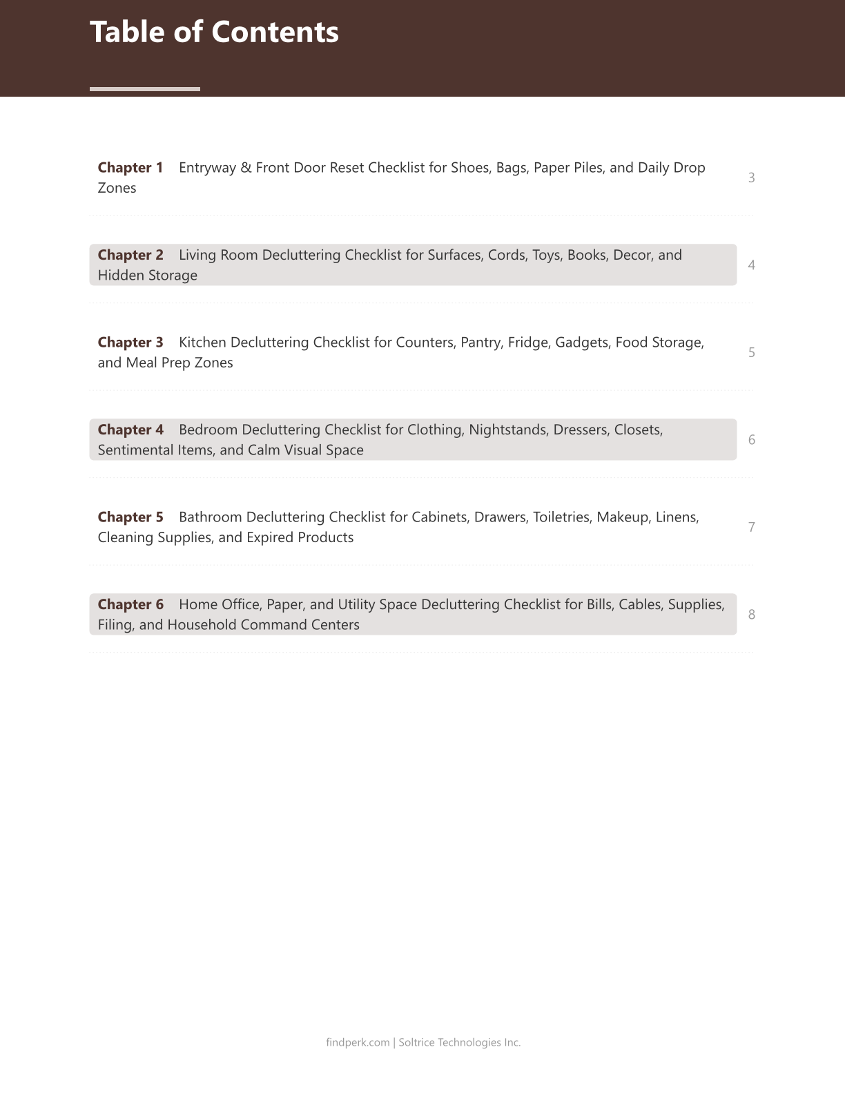 Decluttering Checklist Room By Room — Home Organization Printable
