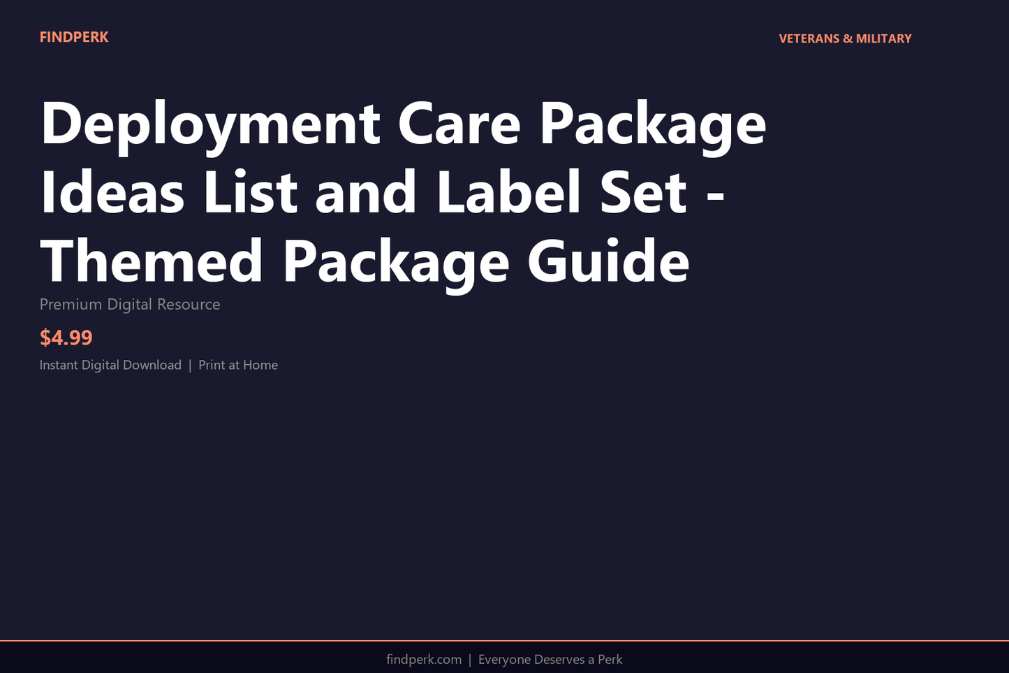 Deployment Care Package Ideas List and Label Set - Themed Package Guide