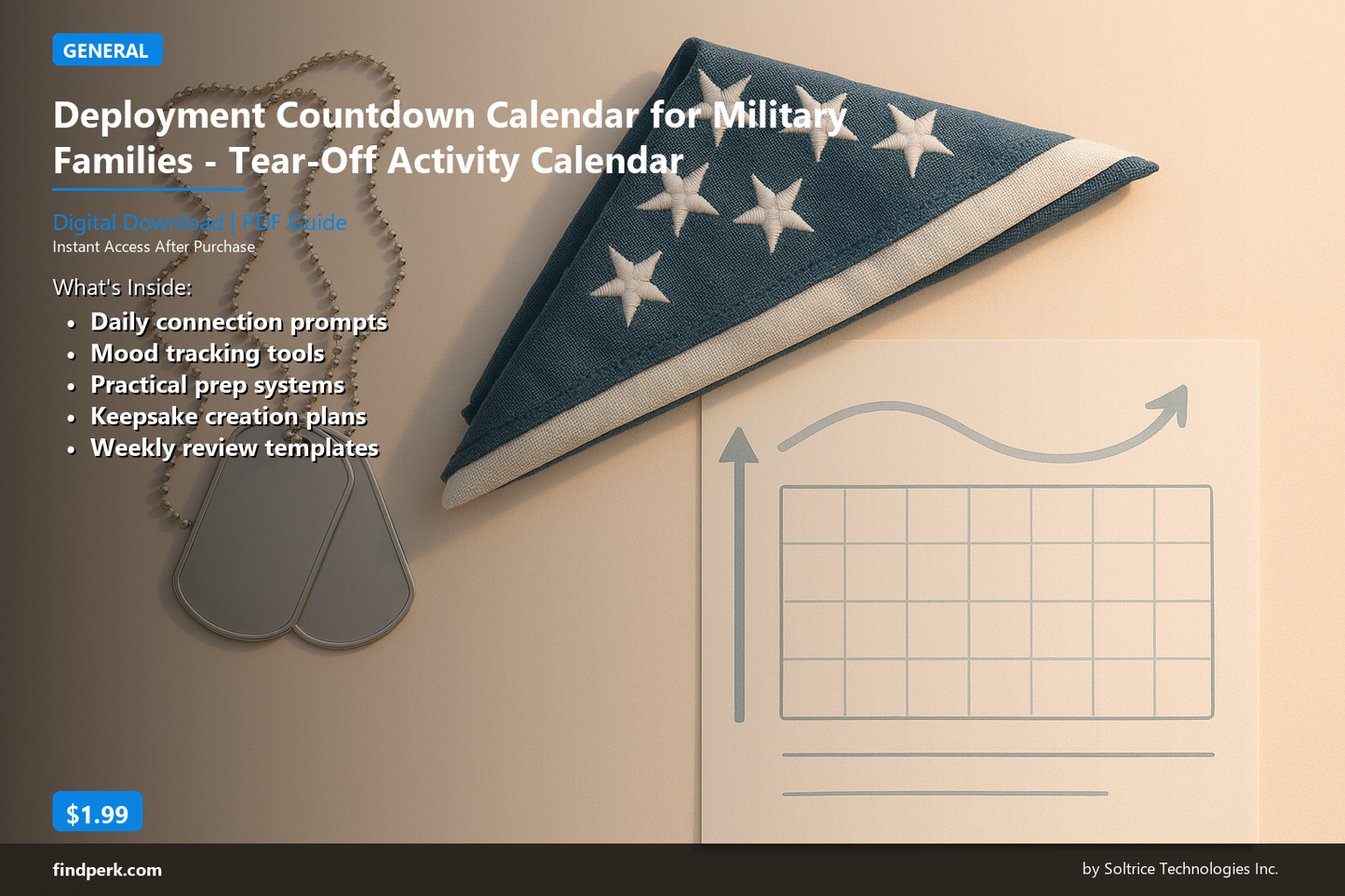 Deployment Countdown Calendar for Military Families - Tear-Off Activity Calendar