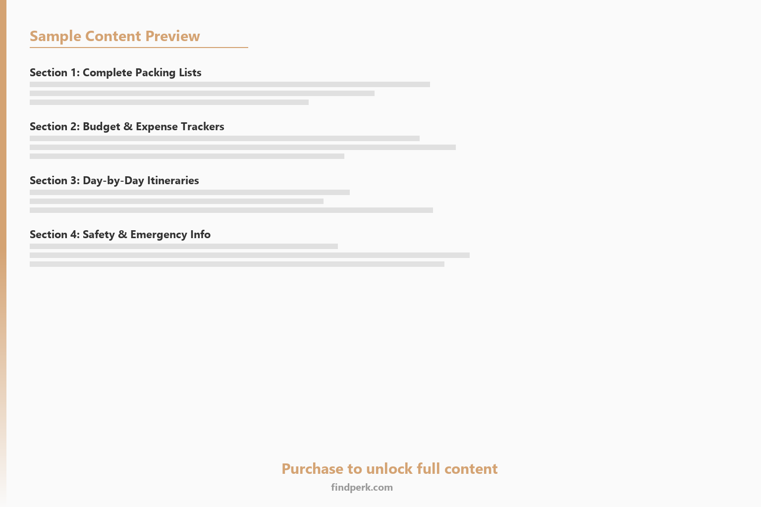 Destination Wedding Planning Checklist Travel Guide - Content Preview