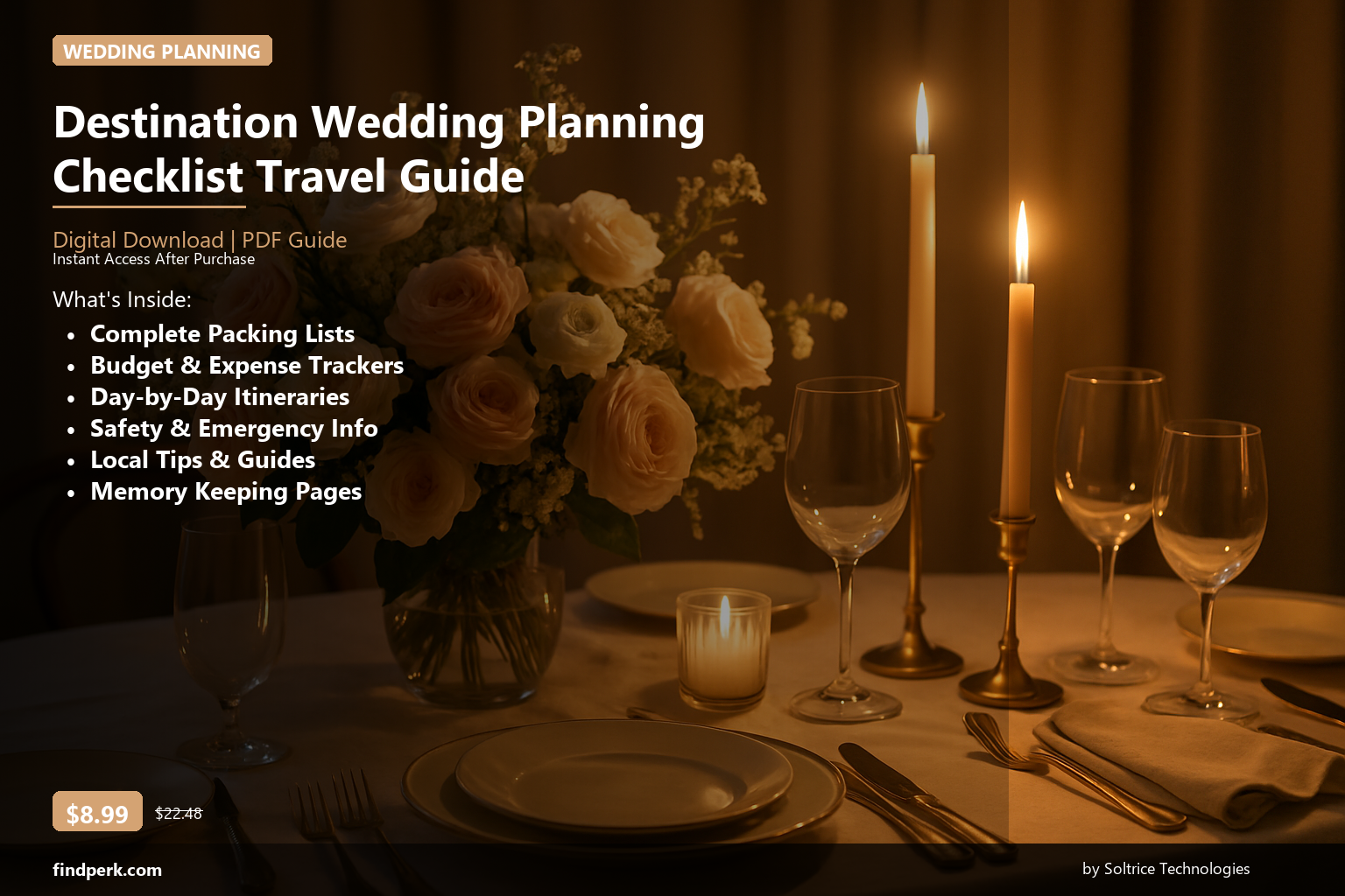 Destination Wedding Planning Checklist Travel Guide - Cover