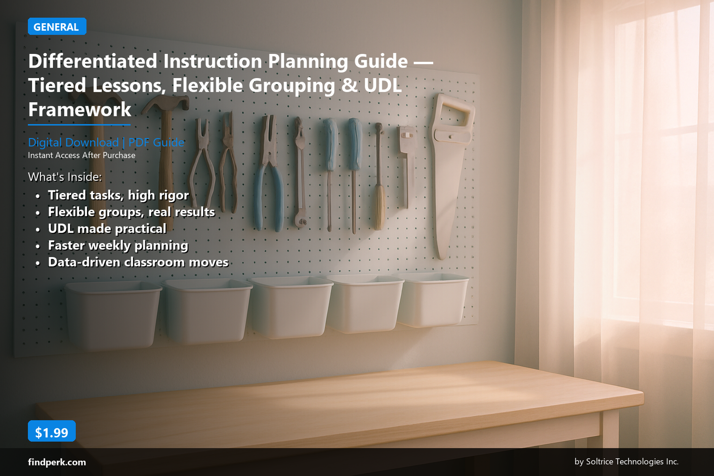 Differentiated Instruction Planning Guide — Tiered Lessons, Flexible Grouping & UDL Framework