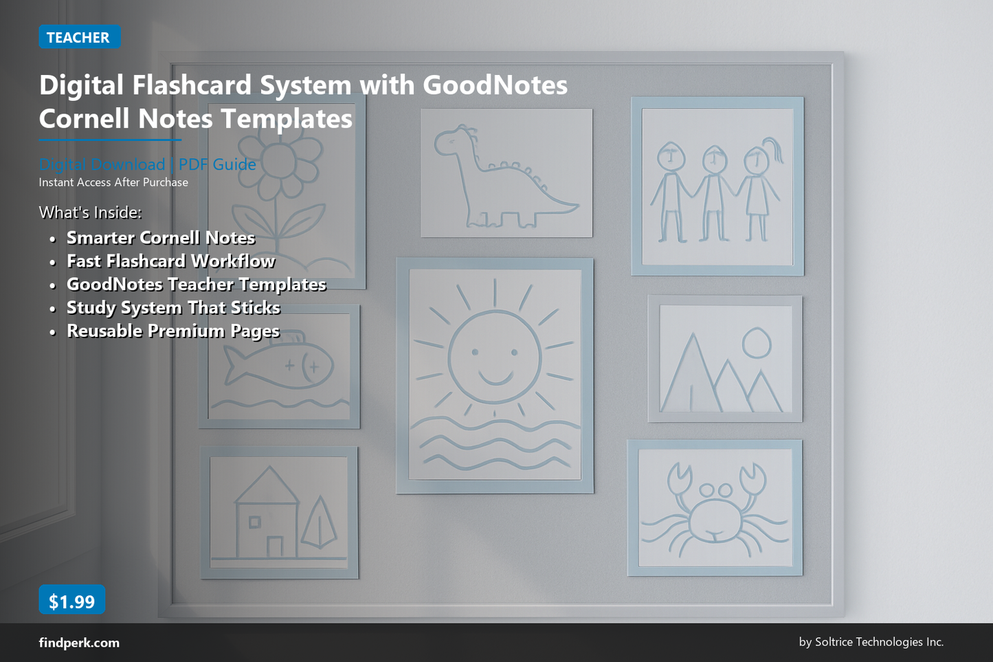 Digital Flashcard System with GoodNotes Cornell Notes Templates