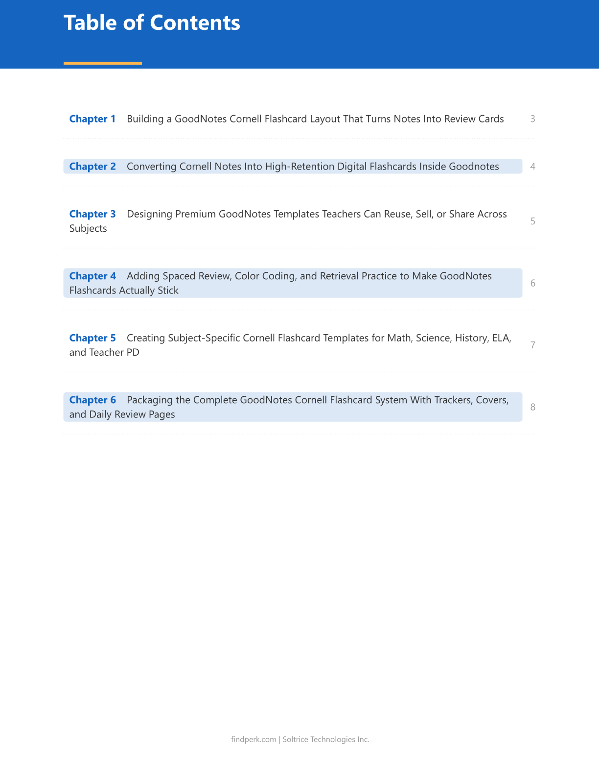 Digital Flashcard System with GoodNotes Cornell Notes Templates