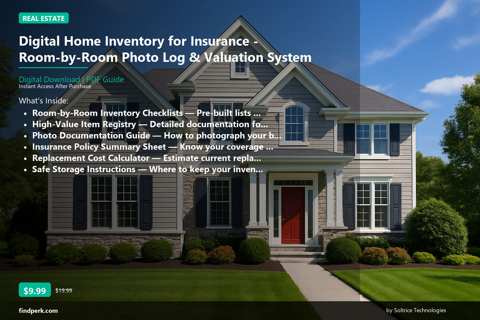 Digital Home Inventory for Insurance - Room-by-Room Photo Log & Valuation System - Cover