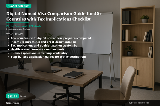 Digital Nomad Visa Comparison Guide for 40+ Countries with Tax Implications Checklist - Cover