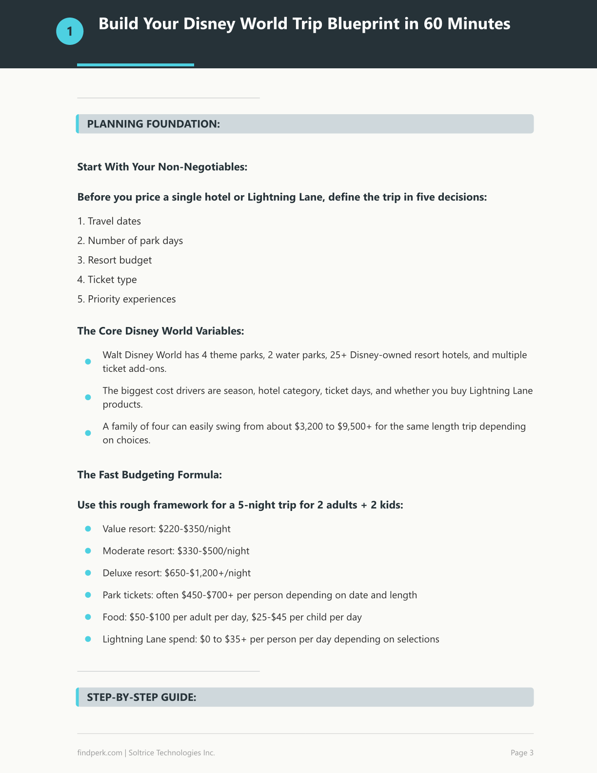 Disney World Planning Guide — Day-by-Day Itinerary Builder
