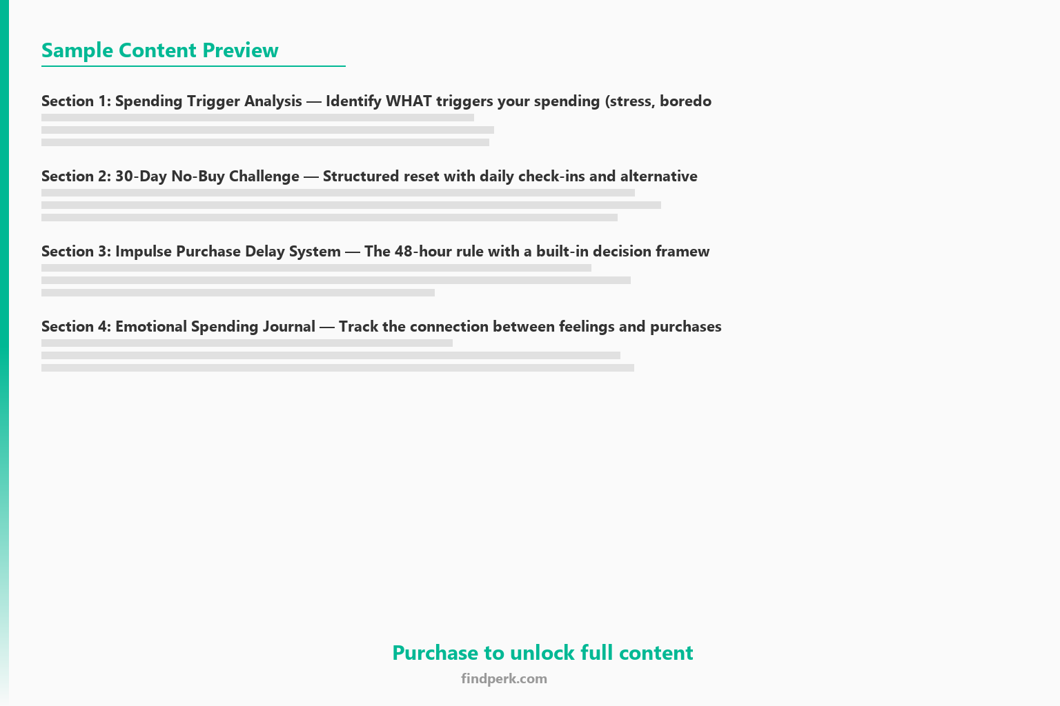 Doom Spending Recovery Budget Planner - Break the Cycle & Rebuild Your Finances - Content Preview