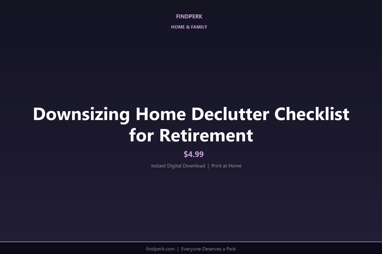Downsizing Home Declutter Checklist for Retirement