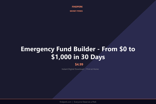 Emergency Fund Builder - From $0 to $1,000 in 30 Days