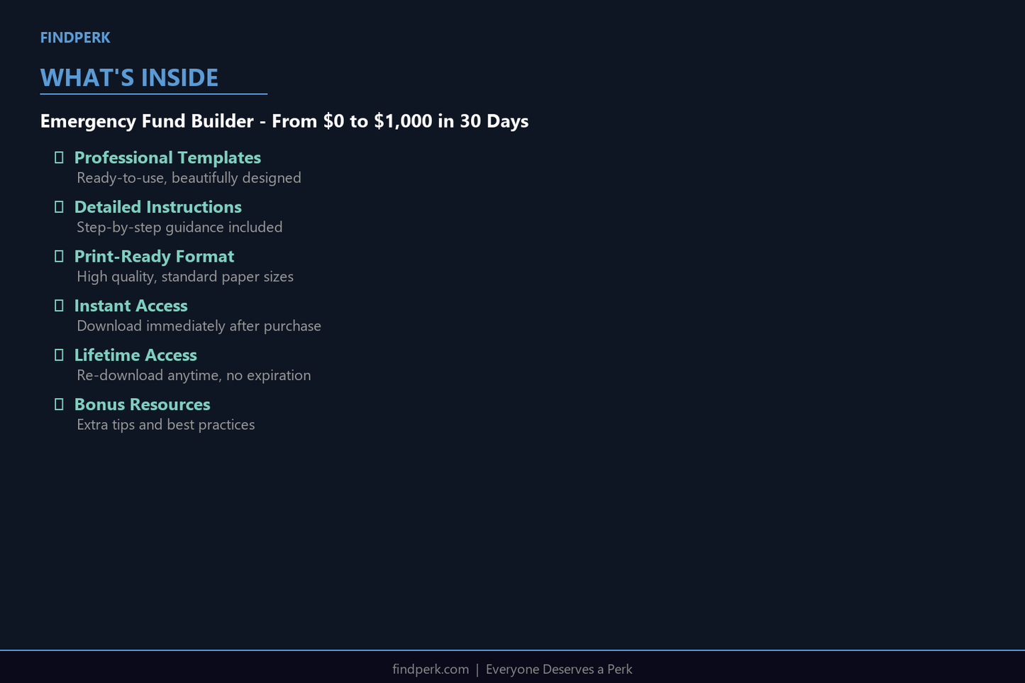 Emergency Fund Builder - From $0 to $1,000 in 30 Days