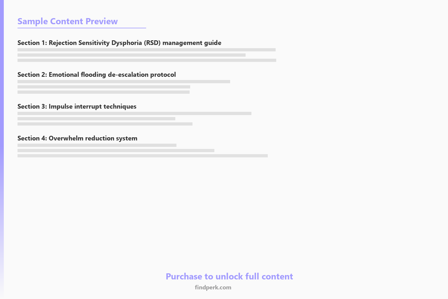 Emotional Regulation Toolkit for Adults with ADHD - Strategies & Worksheets - Content Preview