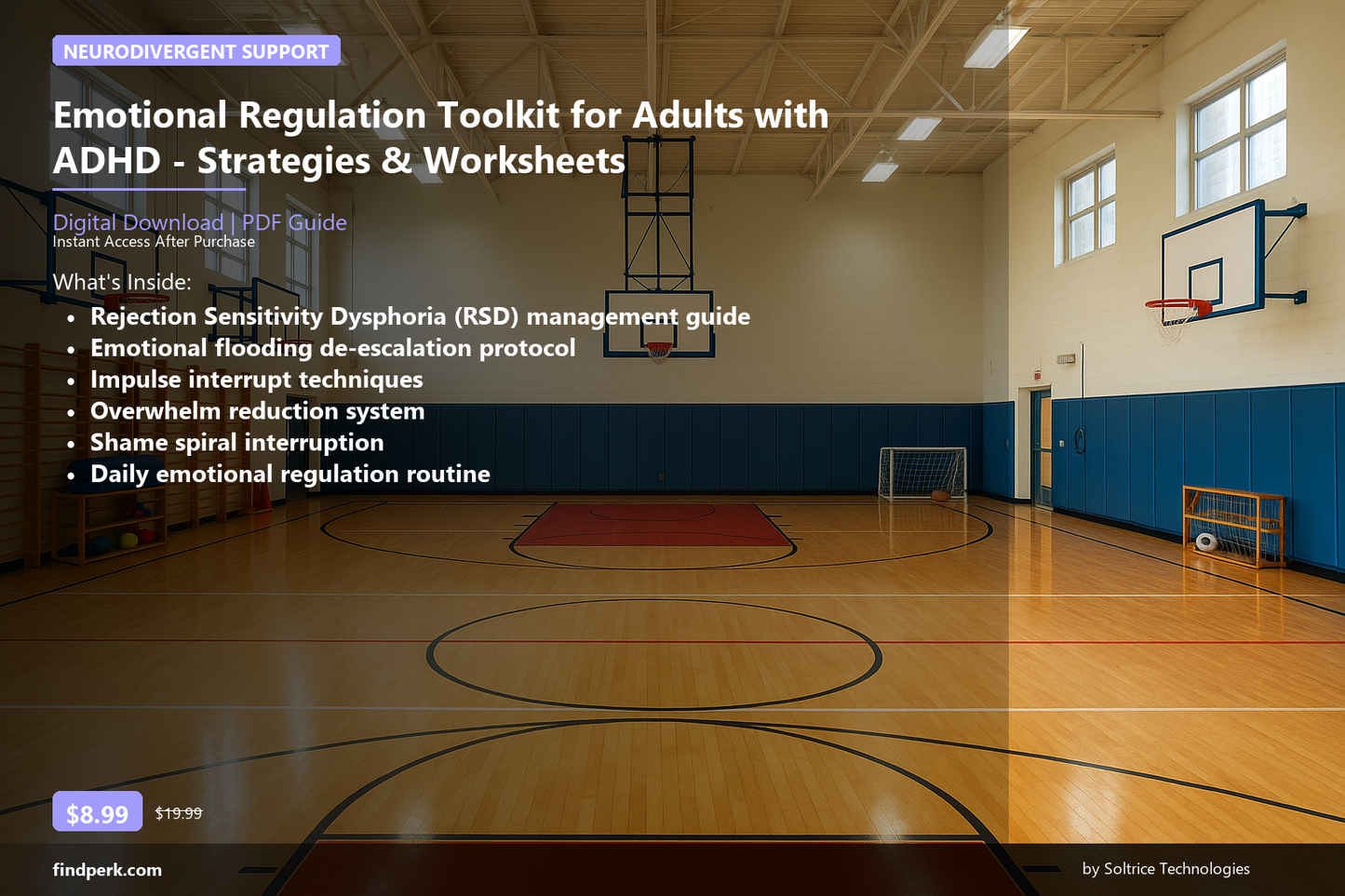 Emotional Regulation Toolkit for Adults with ADHD - Strategies & Worksheets - Cover