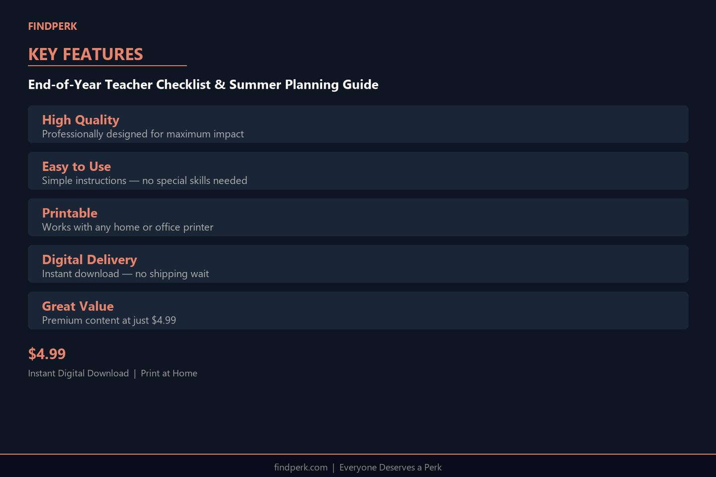 End-of-Year Teacher Checklist & Summer Planning Guide