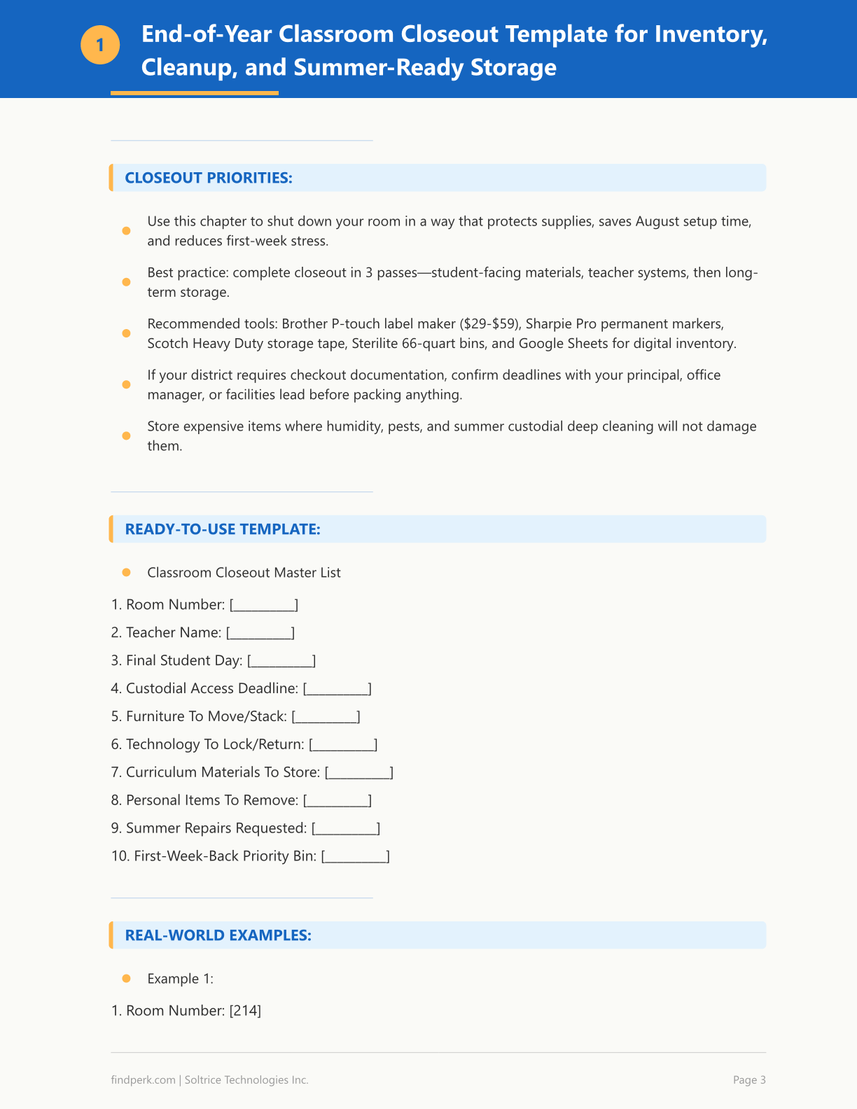 End-of-Year Teacher Checklist & Summer Planning Guide
