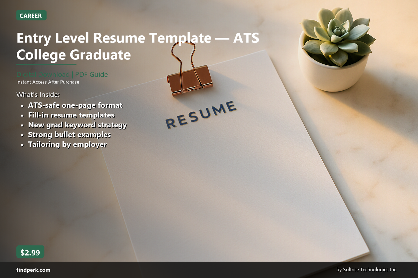 Entry Level Resume Template — ATS College Graduate