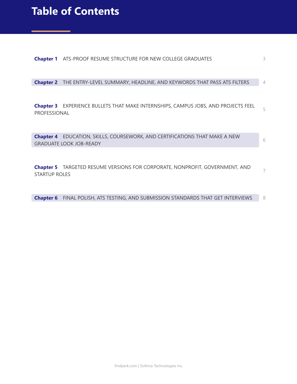 Entry Level Resume Template — ATS College Graduate
