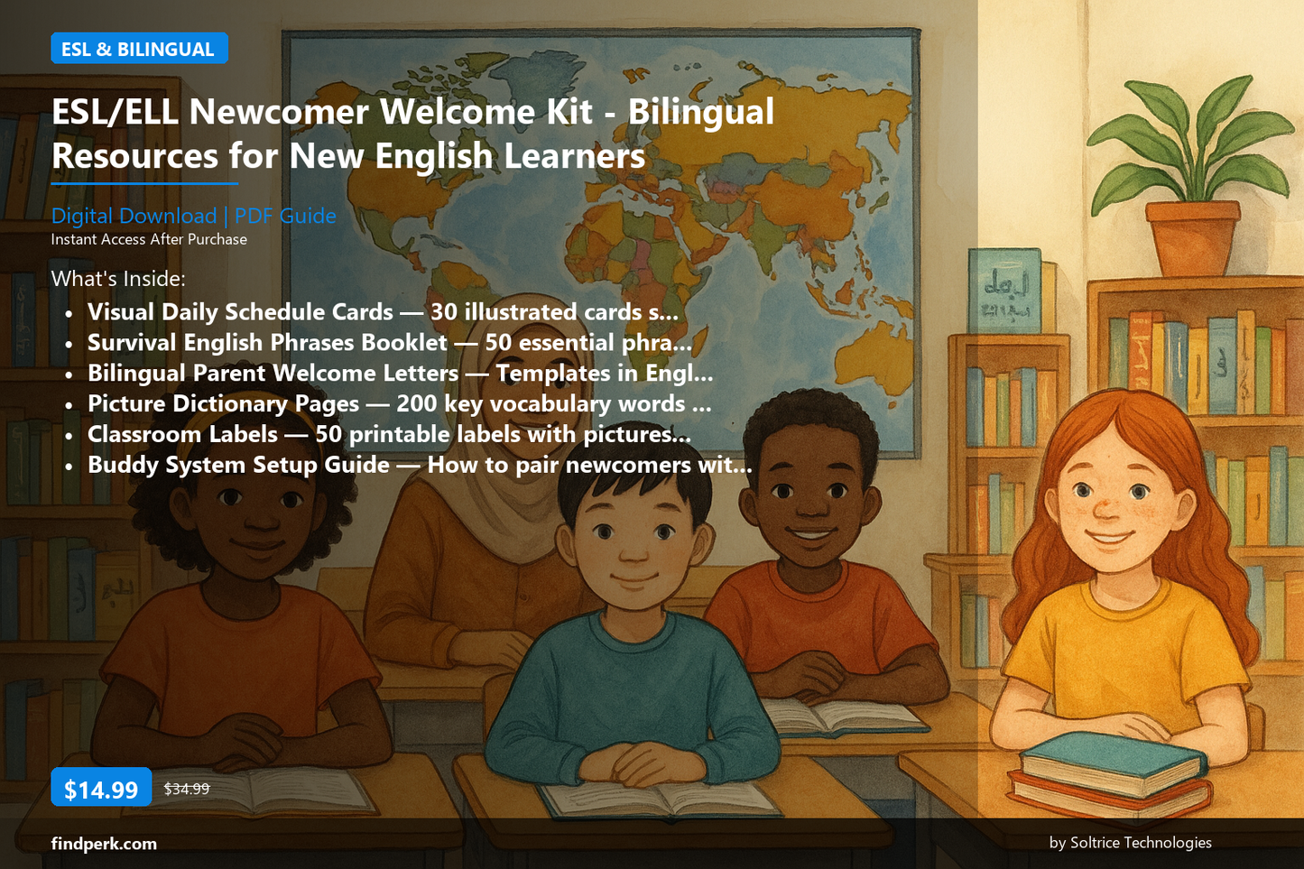 ESL/ELL Newcomer Welcome Kit - Bilingual Resources for New English Learners - Cover
