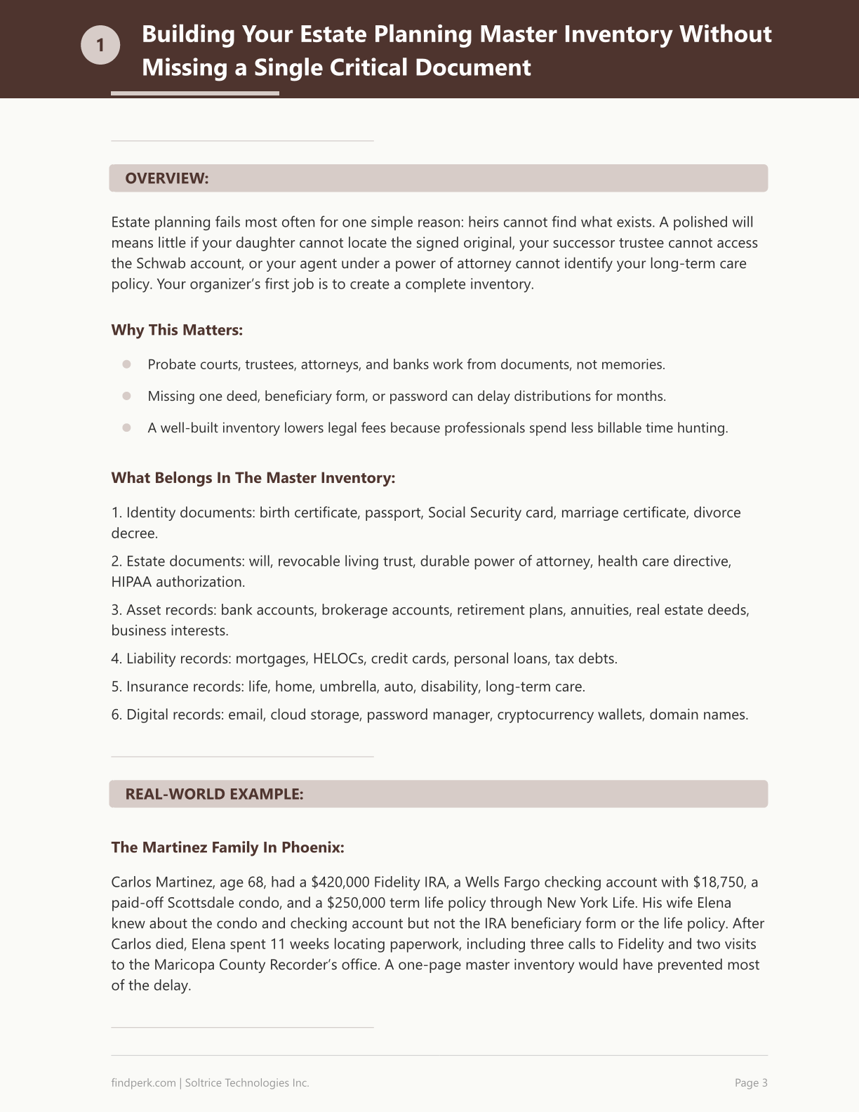 Estate Planning Document Organizer