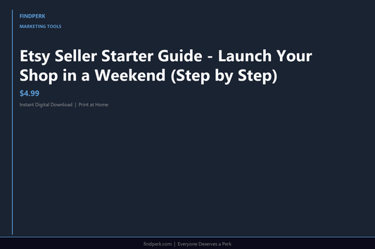 Etsy Seller Starter Guide - Launch Your Shop in a Weekend (Step by Step)