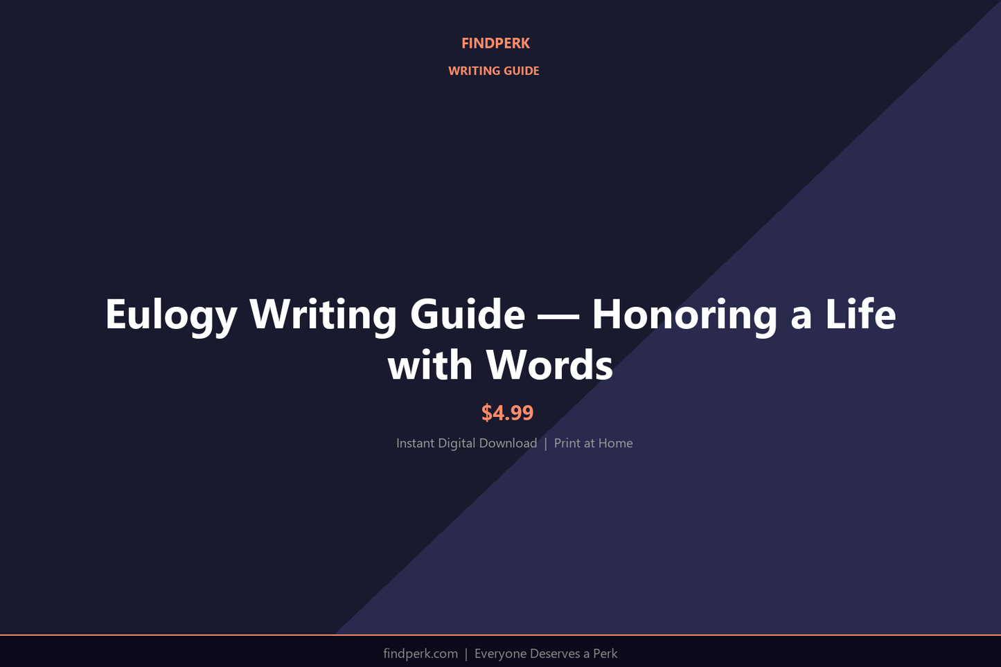 Eulogy Writing Guide — Honoring a Life with Words